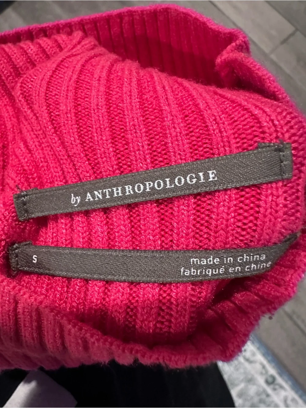 Anthropologie High-Neck Mockable Maxi Dress  Fuchsia  Knit dress & Pleated Skirt - Picture 9 of 9
